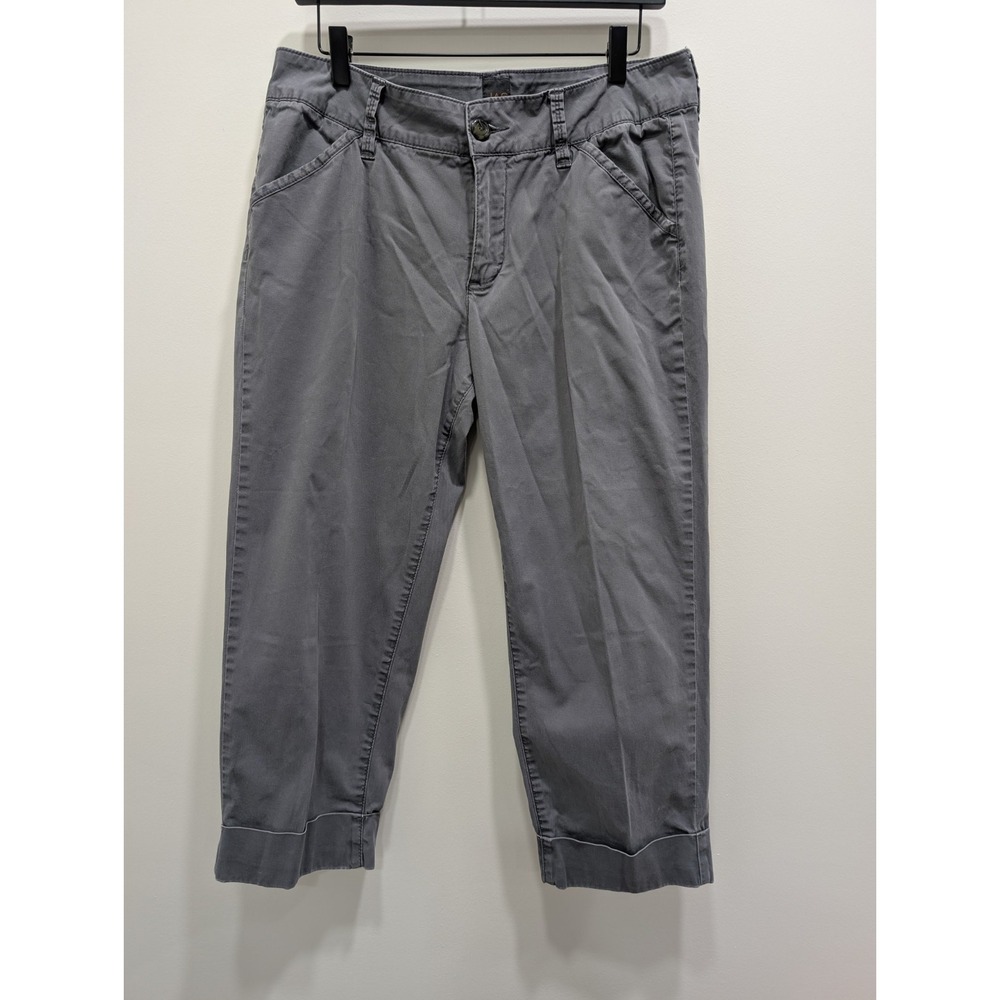 JAG Womens Size 14 Gray Slim Fit Cotton Crop Cuffed Chino Pants